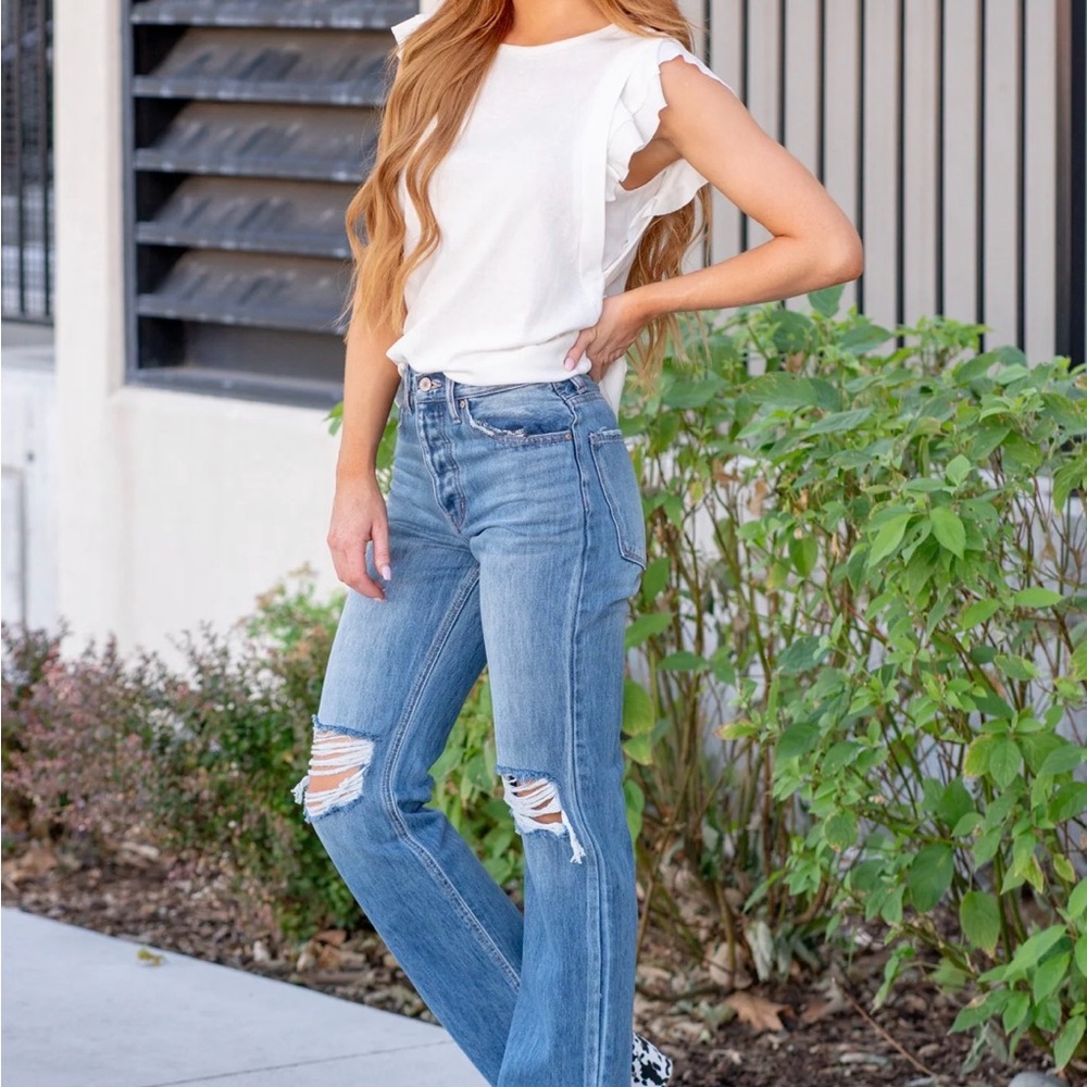 KanCan Button Fly 90s Boyfriend Jean